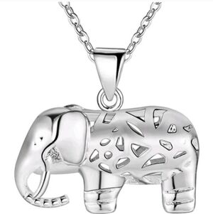 925 Sterling Silver Elephant Pendant Necklace